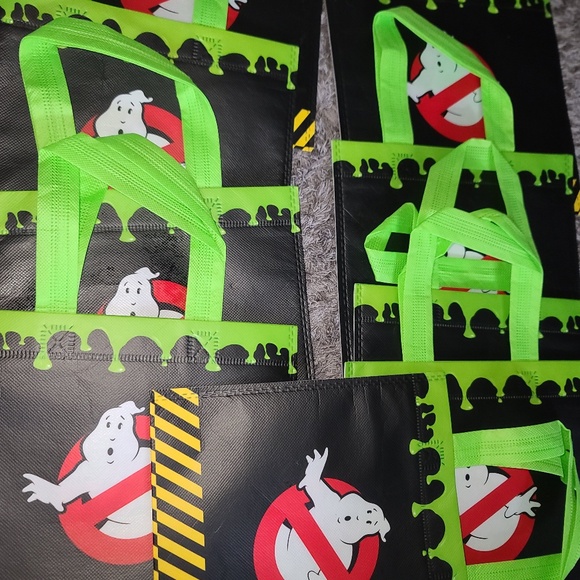 GhostBusters Goodie Bags, Candy Bags. Birthday  Bags. Slime Candy Bags set of  9 - Picture 1 of 3